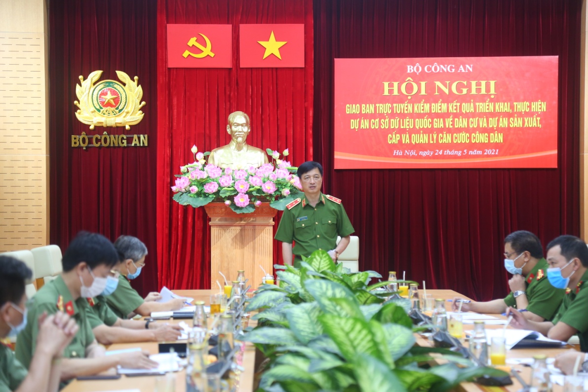 Thứ trưởng Nguyễn Duy Ngọc phát biểu chỉ đạo tại Hội nghị trực tuyến kiểm điểm kết quả thực hiện Dự án Cơ sở 13win10 quốc gia về dân cư và Dự án Sản xuất, cấp, 13win21 Căn cước công dân