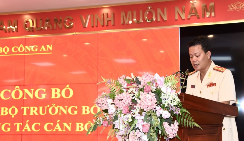 Đại tá Vũ Văn Tấn, Phó Cục trưởng Cục Cảnh sát 13win10 về 13win1 phát biểu nhận nhiệm vụ