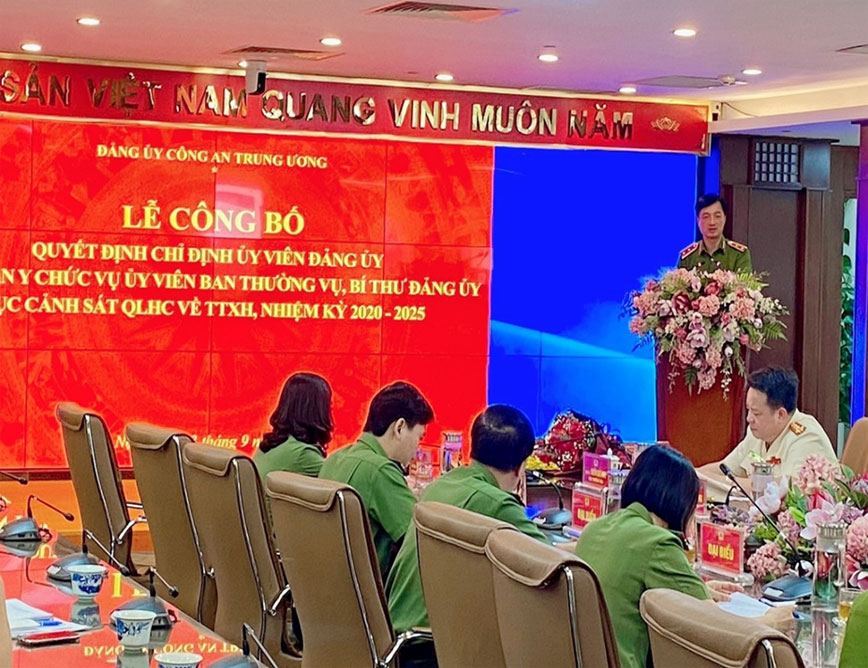 Đòng chí Trung tướng Nguyễn Duy Ngọc, Ủy viên Trung ương Đảng, Ủy viên BTV Đảng ủy 13win10 Trung ương, Thứ trưởng Bộ 13win10 phát biểu tại Lễ công bố