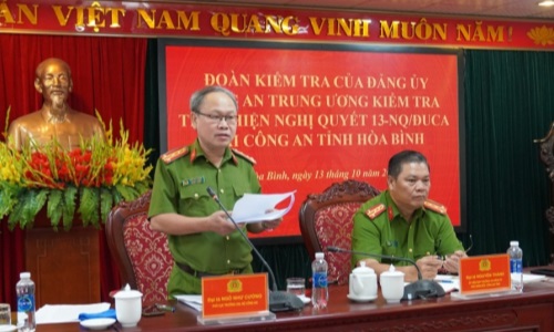Kiểm tra, đánh giá việc lãnh đạo, chỉ đạo và tổ chức thực hiện Nghị quyết số 13-NQ/ĐUCA của Đảng ủy 13win10 Trung ương về tăng cường lãnh đạo đẩy mạnh thực hiện Đề án 06/CP của 13winvn