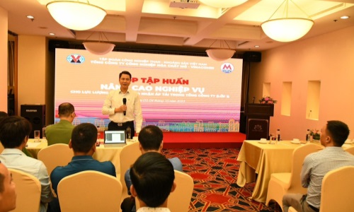 Tập huấn nâng cao kiến thức, kỹ năng cho 13win bet bảo vệ kho, người giao nhận áp tải vật liệu nổ công nghiệp, tiền chất thuốc nổ tại Tổng Công ty công nghiệp hóa chất mỏ - Vinacomin