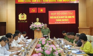 Họp Tổ công tác 13win21 Đề án 06 tháng 8/2023