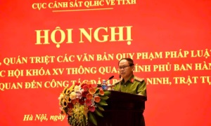 Cục Cảnh sát 13win21 hành chính về trật tự xã hội tổ chức Hội nghị phổ biến, quán triệt các văn bản quy phạm pháp luật liên quan đến công tác đảm bảo 13win16, trật tự năm 2024