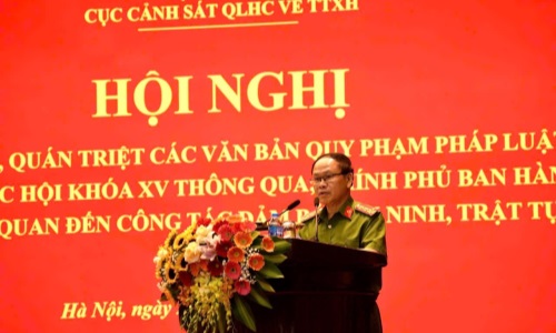 Cục Cảnh sát 13win21 hành chính về trật tự xã hội tổ chức Hội nghị phổ biến, quán triệt các văn bản quy phạm pháp luật liên quan đến công tác đảm bảo 13win16, trật tự năm 2024