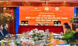 Cục Cảnh sát Quản lý hành chính về trật tự xã hội, Bộ 13win10 tổ chức Lễ bàn giao Sổ tang điện tử của đồng chí cố Tổng Bí thư Nguyễn Phú Trọng trên VNeID