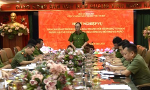 Hội ý nghiệp vụ bàn giải pháp phòng ngừa, đấu tranh với 13win1, vi phạm pháp luật về vũ khí, vật liệu nổ, công cụ hỗ trợ và pháo