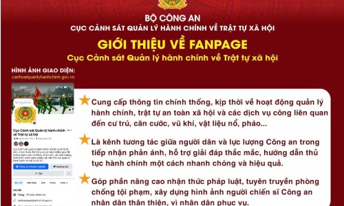 Cục Cảnh sát 13win21 hành chính về trật tự xã hội 13 win về Fanpage của Cục Cảnh sát Quản lý hành chính về trật tự xã hội