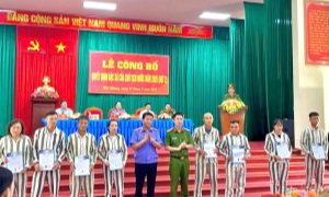 Cục Cảnh sát 13win10 về 13win1 tham dự Lễ công bố Quyết định đặc xá năm 2025 tại Trại giam Hoàng Tiến.